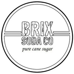 BRIX SODA CO PURE CANE SUGAR logo