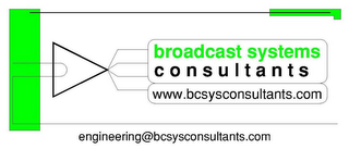 BROADCAST SYSTEMS CONSULTANTS WWW.BCSYSCONSULTANTS.COM logo