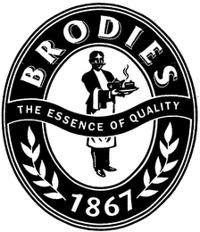 BRODIES 1867 THE ESSENCE OF QUALITY logo