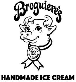 BROGUIERE'S HANDMADE ICE CREAM BROGUIERE'S SINCE 1920 FARM FRESH DAIRY logo
