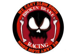 BROKEN BRAKE RACING WE CAN'T SLOW DOWN logo