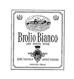 BROLIO BIANCO DRY WHITE WINE CASA VINICOLA BARONE RICASOLI FIRENZE-ITALY. logo