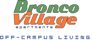 BRONCO VILLAGE APARTMENTS OFF-CAMPUS LIVING logo