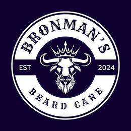 BRONMAN'S BEARD CARE EST 2024 logo