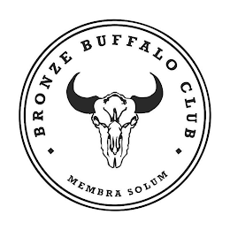 BRONZE BUFFALO CLUB MEMBRA SOLUM logo