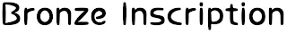BRONZE INSCRIPTION logo