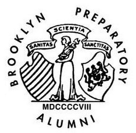 BROOKLYN PREPARATORY ALUMNI SANITAS SCIENTIA SANCTITAS MDCCCCVIII logo
