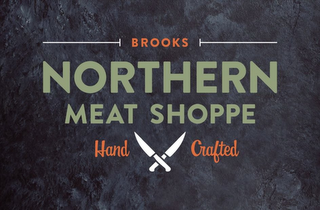 BROOKS NORTHERN MEAT SHOPPE HAND CRAFTED logo