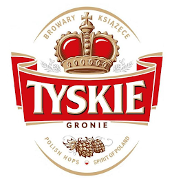 BROWARY KSIAZECE TYSKIE GRONIE POLISH HOPS SPIRIT OF POLAND logo