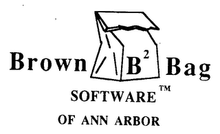 BROWN B2 BAG SOFTWARE OF ANN ARBOR logo