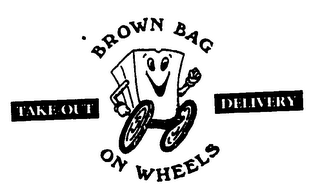 BROWN BAG ON WHEELS TAKE OUT DELIVERY logo