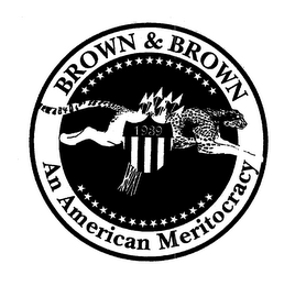 BROWN & BROWN AN AMERICAN MERITOCRACY 1939 logo