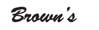 BROWN'S logo