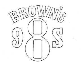 BROWN'S 98 logo