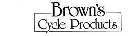 BROWN'S CYCLE PRODUCTS logo