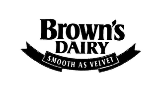 BROWN'S DAIRY SMOOTH AS VELVET logo