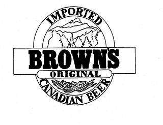 BROWN'S IMPORTED ORIGINAL CANADIAN BEER logo