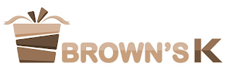 BROWN'S K logo