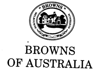 "BROWNS" MELBOURNE AUSTRALIA BROWNS OF AUSTRALIA logo