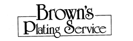 BROWN'S PLATING SERVICE logo
