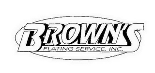 BROWN'S PLATING SERVICE, INC. logo