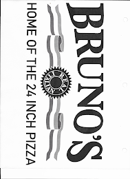 BRUNO'S HOME OF THE 24 INCH PIZZA REAL ITALIAN logo