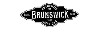 BRUNSWICK AUTHENTIC AMERICAN EST. 1845 TRADE MARK logo