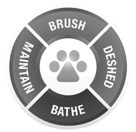 BRUSH DESHED BATHE MAINTAIN logo