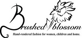 BRUSHED BLOSSOM HAND-RENDERED FASHION FOR WOMEN, CHILDREN AND HOME. logo