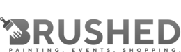 BRUSHED PAINTING. EVENTS. SHOPPING. logo