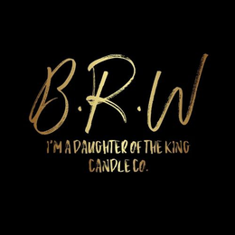 B.R.W I'M A DAUGHTER OF THE KING CANDLE CO. logo