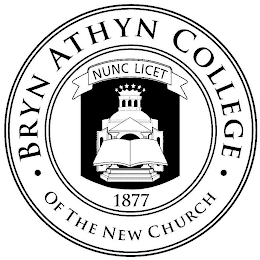 · BRYN ATHYN COLLEGE · OF THE NEW CHURCH NUNC LICET 1877 logo