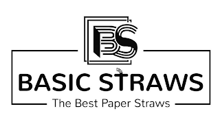 BS BASIC STRAWS THE BEST PAPER STRAWS logo