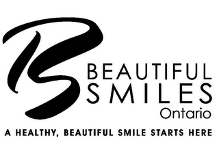 BS BEAUTIFUL SMILES ONTARIO A HEALTHY, BEAUTIFUL SMILE STARTS HERE logo