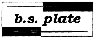 B.S. PLATE logo