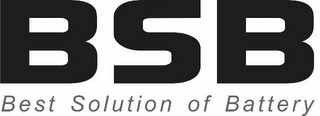 BSB BEST SOLUTION OF BATTERY logo