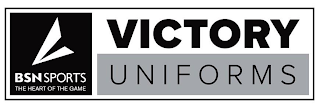 BSN SPORTS THE HEART OF THE GAME VICTORY UNIFORMS logo