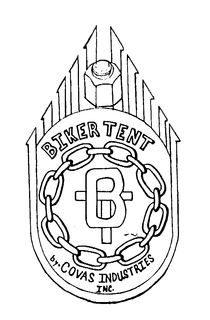 BT BIKER TENT BY.COVAS INDUSTRIES INC. logo