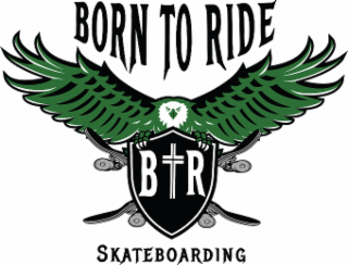 BTR BORN TO RIDE SKATEBOARDING logo