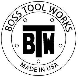 BTW BOSS TOOL WORKS MADE IN USA logo