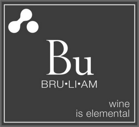 BU BRU·LI·AM WINE IS ELEMENTAL logo