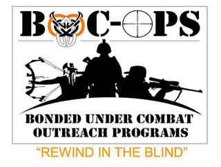 BU-COPS BONDED UNDER COMBAT OUTREACH PROGRAMS "REWIND IN THE BLIND" logo