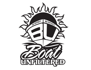 BU EST 0517 BU EST 0517 BU BOAT UNFILTERED logo