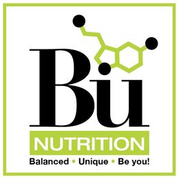B.U. NUTRITION LLC. BALANCED · UNIQUE · BE YOU! logo