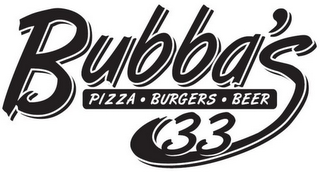 BUBBA'S 33 PIZZA BURGERS BEER logo
