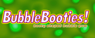 BUBBLEBOOTIES! BOOTY SHAPED BUBBLE GUM logo