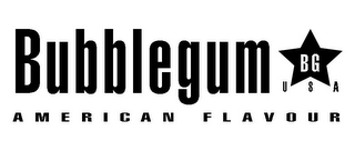 BUBBLEGUM BG USA AMERICAN FLAVOUR logo