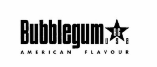 BUBBLEGUM BG USA AMERICAN FLAVOUR logo