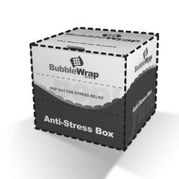 BUBBLEWRAP BRAND POP OUT FOR STRESS RELIEF ANTI-STRESS BOX logo