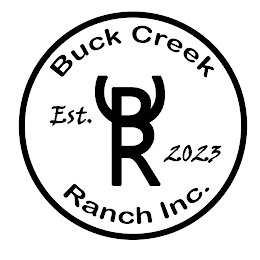 BUCK CREEK RANCH INC. B C R EST. 2023 logo